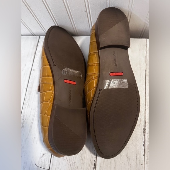 Rockport Women’s Total Motion Croc-Embossed Loafers Tan Leather Size 9 - Picture 15 of 15